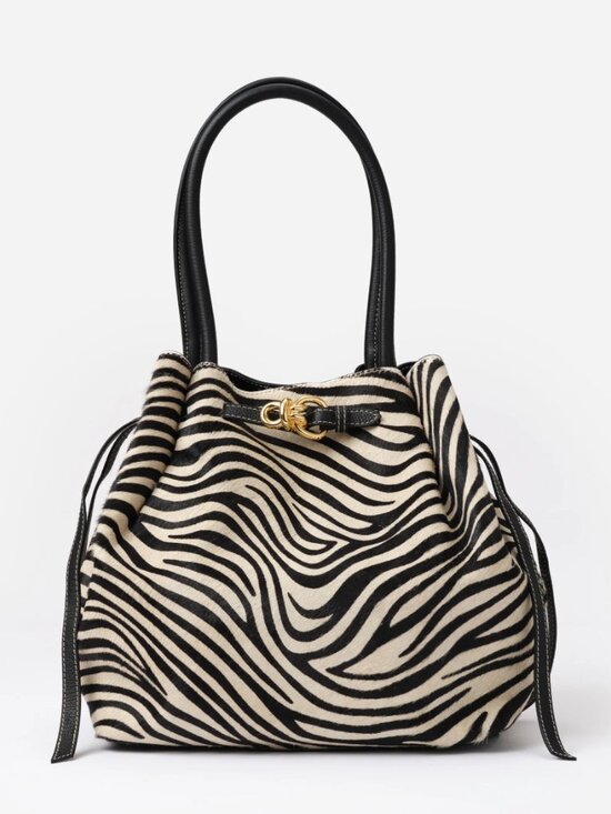 J. McLaughlin Handbags - The Lex Pony Hair Tote Bag in Zebra Stripes